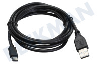 Universeel  USB Kabel geschikt voor Universeel o.a. Universeel USB Type C USB Type A male naar USB Type C male, zwart, 200cm geschikt voor o.a. Universeel USB Type C