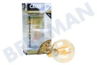 Calex  474481 Calex LED Volglas Filament 3,5W E14 Gold P45 geschikt voor o.a. E14 3,5W 250Lm 240V 2100K Dimbaar