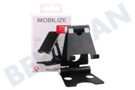 Mobilize 28316  MOB-DH-001 Mobilize Foldable Aluminium Phone Holder Black geschikt voor o.a. Universeel voor smartphones