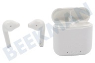 Universeel DEFD4212  True Go Slim Earbud, Wit geschikt voor o.a. Draadloos, Bluetooth 5.0, USB-C