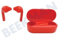 Universeel DEFD4273  True Basic Earbud, Rood geschikt voor o.a. Draadloos, Bluetooth 5.2, USB-C