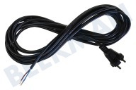 Universeel 701626Verpakt Stofzuiger Snoer geschikt voor o.a. stofzuiger kabel H05VVF 2x0.75mm2 zwart 6M soepel geschikt voor o.a. stofzuiger kabel
