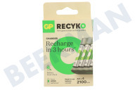 GP GPRCKCHB441U212 B441 USB  Batterijlader Recyko 4x AA 2100mAh geschikt voor o.a. + 4 AA 2100mAh batterijen