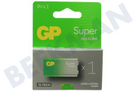 GP GPSUP1604A251C1 6LR61 9V batterij GP Super Alkaline geschikt voor o.a. Super Alkaline