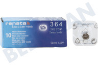 Renata RE364LODA1 364  Batterij geschikt voor o.a. Renata 364 Silver Oxide Low Drain A1 knoopcell zilveroxide 1,55V geschikt voor o.a. Renata 364 Silver Oxide Low Drain A1