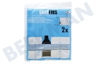 Easyfiks EasyfiksHI125UPN25CA Dampafzuiger Filter geschikt voor o.a. 570x470mm wasemkap -plat + verz.klr geschikt voor o.a. 570x470mm
