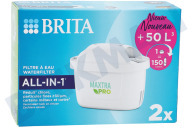 Brita 1050413 Waterkan Filter geschikt voor o.a. Brita Maxtra Pro Organic ALL-IN-1 CEBO Filterpatroon 2-pack geschikt voor o.a. Brita Maxtra Pro Organic ALL-IN-1 CEBO