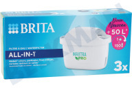 Filter geschikt voor o.a. Brita Maxtra Pro Organic ALL-IN-1 CEBO Filterpatroon 3-pack