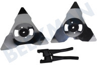 Robomow MRK6101A-ET  Mes geschikt voor o.a. RS615 PRO, RS615U, RS625 PRO, RS625U, RS635 PRO Maaimessen, 2 Stuks geschikt voor o.a. RS615 PRO, RS615U, RS625 PRO, RS625U, RS635 PRO