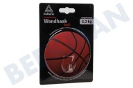 Deltafix 24517 Wandhaak geschikt voor o.a. Zelfklevend, 100x100mm, Draagvermogen 2,3kg  Wandhaak basketbal herplaatsbaar geschikt voor o.a. Zelfklevend, 100x100mm, Draagvermogen 2,3kg
