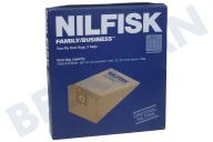 Nilfisk 82222900 Stofzuiger Stofzuigerzak geschikt voor o.a. Family/Business  CDB3050 14,0LTR CDB3020 GD2000 geschikt voor o.a. Family/Business  CDB3050