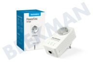 Technetix  11201801 Powerline G.Hn Bridge (Fast Internet) geschikt voor o.a. inclusief 1 meter CAT6-kabel