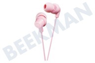 JVC HAFX10LPEF Hoofdtelefoon HA-FX10-LP-E In Ear Stereo Headphones Powerful Sound Light Pink geschikt voor o.a. Roze met 1,2 meter snoer