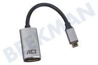 ACT  AC7030 USB-C naar DisplayPort adapter geschikt voor o.a. Maximale resolutie 4096x2160 (4K)