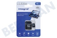 Integral INMSDH16G-100V10  V10 High Speed micro SDHC Card 16GB geschikt voor o.a. Micro SDHC card 16GB 100MB/s