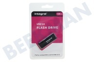 Integral INFD128GBBLK3.0  Memory stick geschikt voor o.a. USB 3.0 128GB USB Flash Drive Zwart geschikt voor o.a. USB 3.0