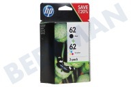 HP Hewlett-Packard HP-N9J71AE HP printer HP 62 Combo Pack N9J71AE geschikt voor o.a. Officejet 5740, Envy 5640