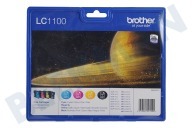 Brother BROI1100V Brother printer Inktcartridge geschikt voor o.a. MFC490CW,MFCJ615W,MFC790C LC 1100 Multipack geschikt voor o.a. MFC490CW,MFCJ615W,MFC790C