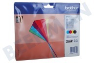 Brother BROI223V LC-223 Multipack Brother printer Inktcartridge geschikt voor o.a. DCP-J4120DW, MFC-J4420DW, MFC-J4620DW LC-223 Multipack BK/C/M/Y geschikt voor o.a. DCP-J4120DW, MFC-J4420DW, MFC-J4620DW