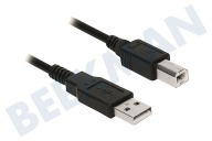 Universeel  EC2402 USB 2.0 A male - USB B male, 1.8 Meter geschikt voor o.a. Versie 2.0, 1.8 Meter