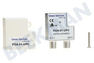 Braun Telecom A160036 POA 1 UPC  Verdeel element geschikt voor o.a. CAI huisinstallatie Push on IEC splitter geschikt voor o.a. CAI huisinstallatie