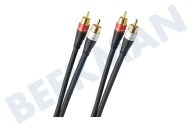 Oehlbach  D1C33140 Excellence Audio RCA Kabel, 0,50 Meter geschikt voor o.a. Vergulde connectoren, 0,50 meter