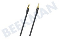 Oehlbach  D1C33181 Excellence Stereo-Audio Kabel, 3,5mm Jack, 0,50 Meter geschikt voor o.a. Vergulde connectoren, 0,50 meter