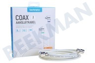 Technetix 11201520 11201510 Coax  Aansluitkabel 3 meter geschikt voor o.a. 4K Ultra HD