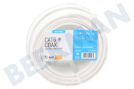 Technetix 19012509  CAT6/C18-20M Installatiekabel Cat6 + Coax 20 meter geschikt voor o.a. Snelheden van 10Gbps