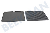 Braun AS00006344 BRSK003  Grillplaat geschikt voor o.a. MultiGrill 7, CG7010, CG7020, CG7040, CG7044 Set van 2 geschikt voor o.a. MultiGrill 7, CG7010, CG7020, CG7040, CG7044