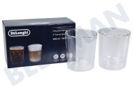 DeLonghi AS00001402 Koffie zetter DLSC318 Thermische Dubbelwandige Glazenset geschikt voor o.a. Warme en koude dranken