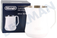 DeLonghi AS00006519 Koffiezetapparaat DLSC081 Melkopschuimkan Wit, 500ml geschikt voor o.a. Capuccino, caffe latte, latte macchiato, 500ml