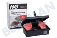 HG 655000100  HGX Navulbare lokbox tegen muizen geschikt voor o.a. Muizen, incl. lokpasta