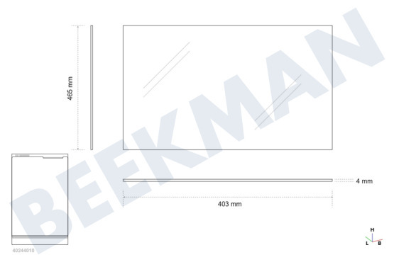 2i marchi Koelkast C00076928 Glasplaat Groentelade afdekking