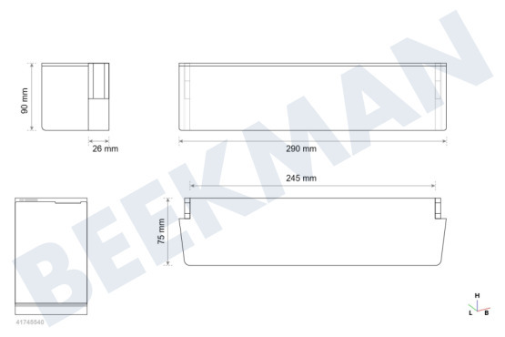 Etna Koelkast Deurbak Transparant