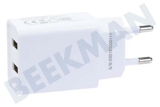 Nokia USB oplader 230V 2,1A/5V 2-poort wit