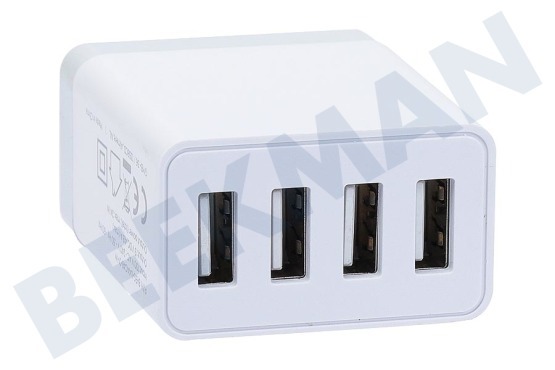 Samsung USB oplader 230V 4,8A/5V 4-poort wit