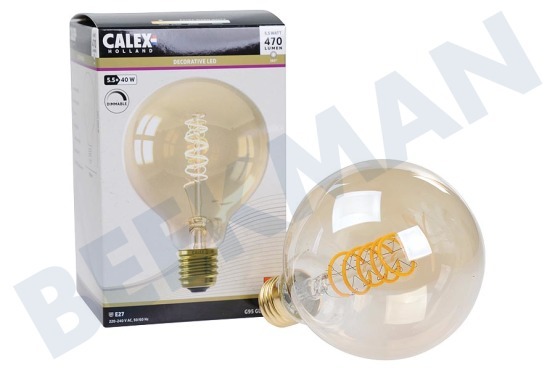 Calex  1001002100 Flex Filament G95 Globe Gold Dimbaar Ledlamp E27 5,5W