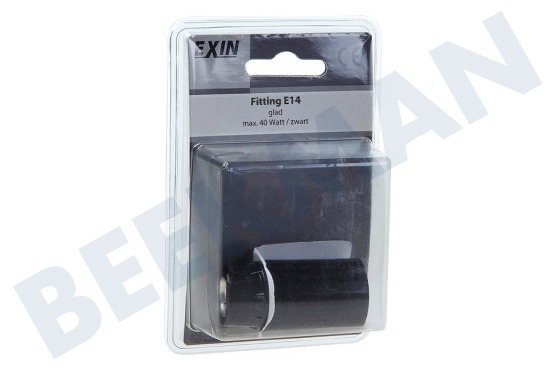 Q-Link  Lamphouder E14 60W glad zwart