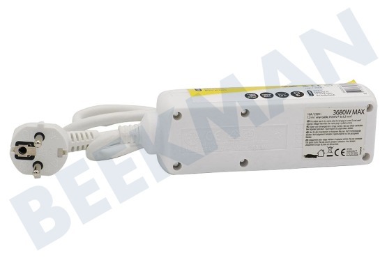 Q-Link Tafelcontactdoos 3x 1.5mm2 1.5 Meter Wit