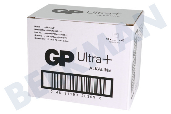 GP LR03 AAA batterij GP Alkaline Ultra Plus 1,5V