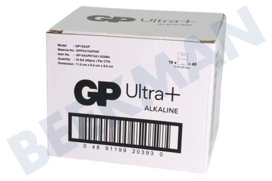 GP LR06 AA batterij GP Alkaline Ultra Plus 1,5V