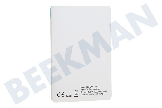 Grab 'n Go Powerbank 2600 mAh, Wit