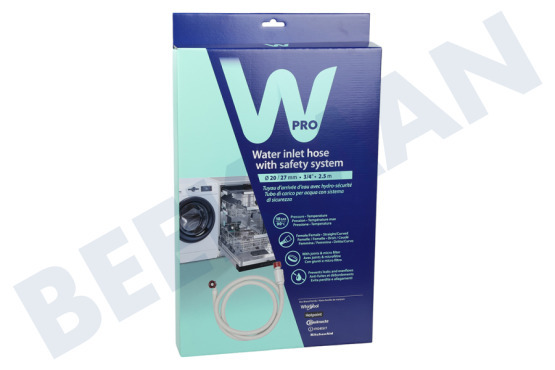 Novamatic Waschmaschine TAS027 WPRO Wasserzulaufschlauch mit Aquastop 2.5M