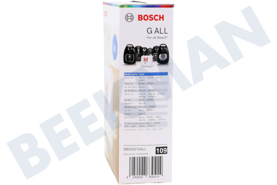 Hotpoint Stofzuiger BBZ41FGALL Stofzuigerzak Type G All