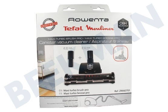 Tefal Stofzuiger ZR900701 Zuigmond Maxi turboborstel met adapter 32-35mm