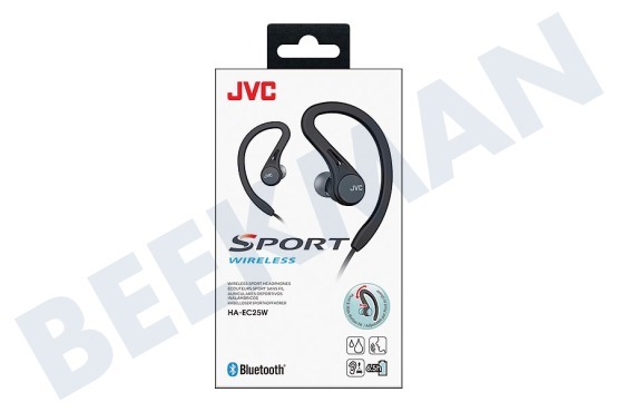 JVC HA-EC25W-BU Wireless Sport Hoofdtelefoon, Zwart