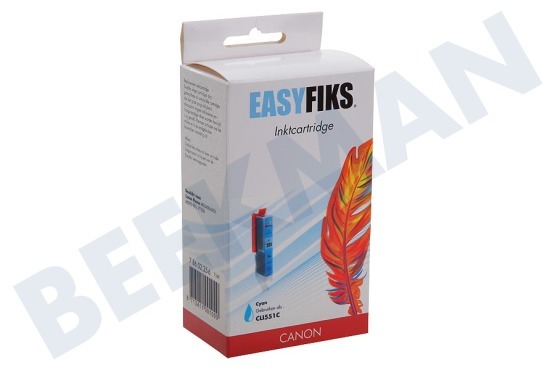 Easyfiks CLI-551C Inktcartridge CLI 551 Cyan