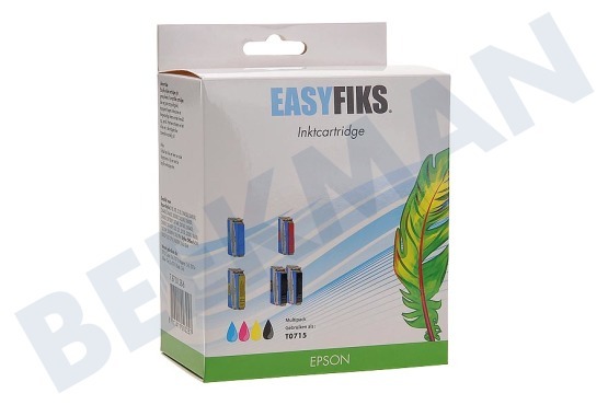 Easyfiks Epson printer Inktcartridge T0715 Multipack BK/BK/C/M/Y