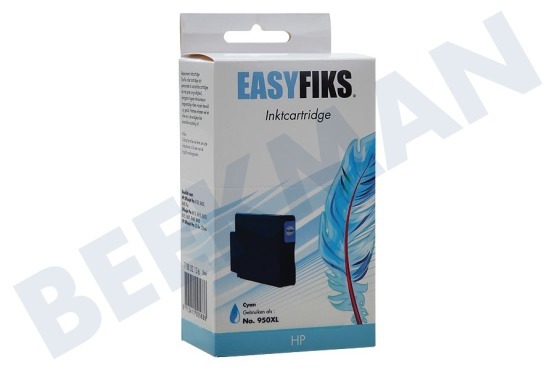 Easyfiks HP 951 XL Cyan Inktcartridge No. 951 XL Cyan